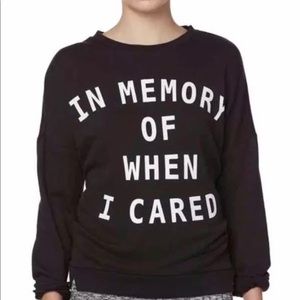 In Memory of When I Cared crew Sweatshirt black